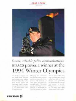 Буклет Ericsson EDACS proves a vinner at the 1994 Winter Olympics, 55-1669, Баград.рф